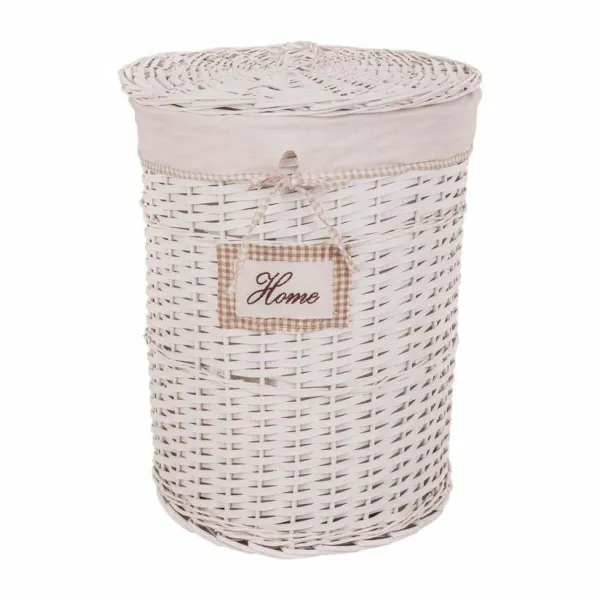 Laundry Basket Alexandra House Living White wicker Willow wood 44 x 58 x 44 cm 29 x 19 x 29 cm 3 Pieces