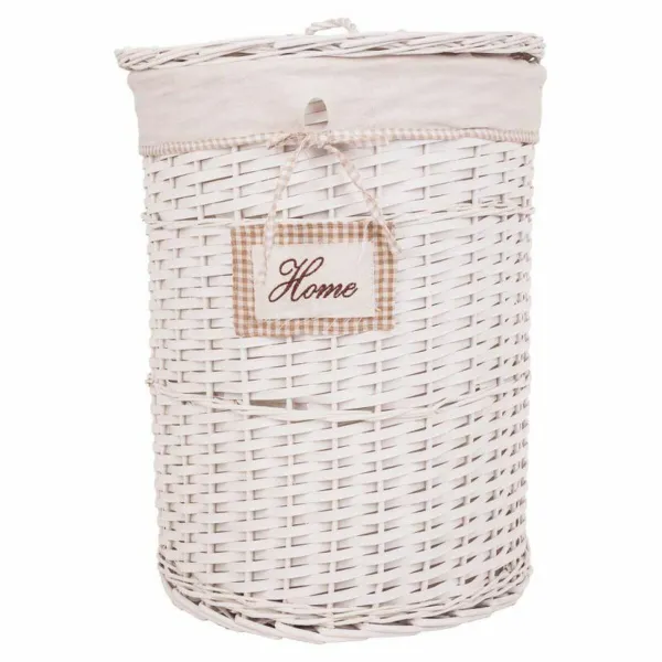 Laundry Basket Alexandra House Living White wicker Willow wood 44 x 58 x 44 cm 29 x 19 x 29 cm 3 Pieces