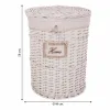 Laundry Basket Alexandra House Living White wicker Willow wood 44 x 58 x 44 cm 29 x 19 x 29 cm 3 Pieces