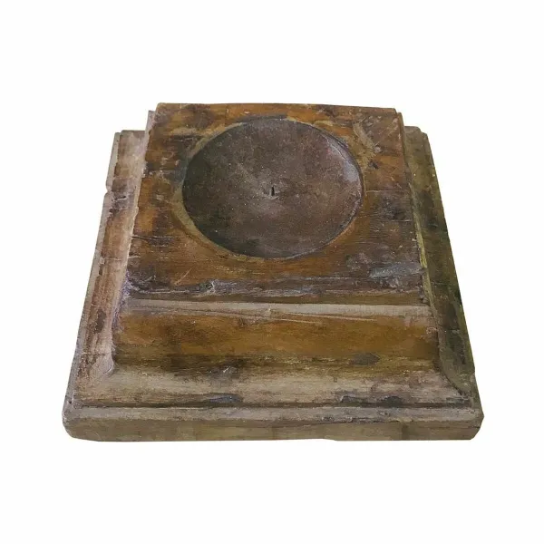 Candlestick Alexandra House Living Recycled Wood 27 x 11 x 27 cm