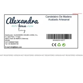 Candlestick Alexandra House Living Recycled Wood 26 x 21 x 26 cm