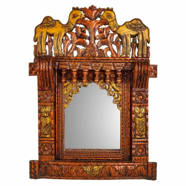 Sienas spogulis Alexandra House Living Balts 10 x 68 x 51 cm Ģeometrisks