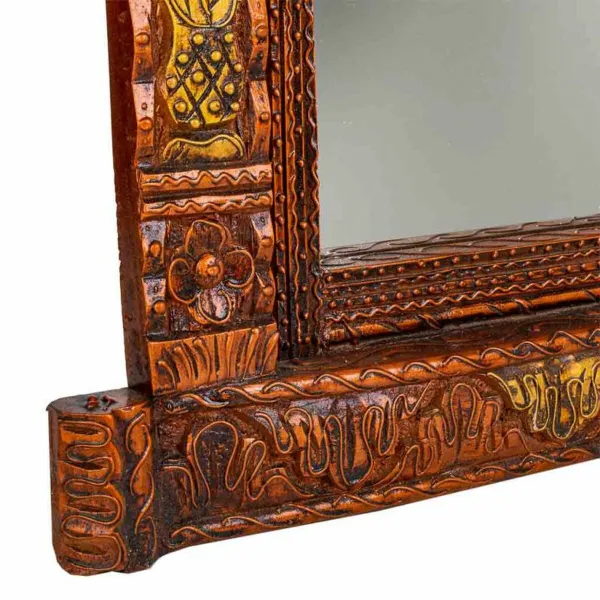 Sienas spogulis Alexandra House Living Balts 10 x 68 x 51 cm Ģeometrisks
