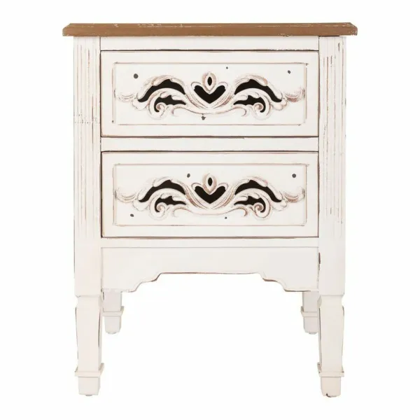 Ночной столик Alexandra House Living Белый 38 x 62 x 48 cm