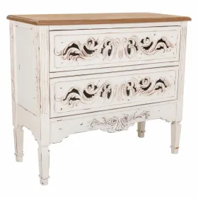 Lipasto Alexandra House Living Valkoinen Kuusi Puu MDF 38 x 76 x 86 cm