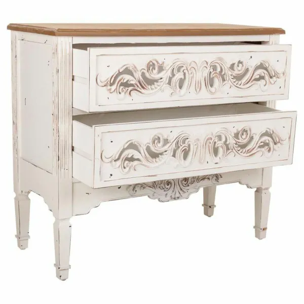 Kumode Alexandra House Living Balts Egles koksne Koks MDF 38 x 76 x 86 cm