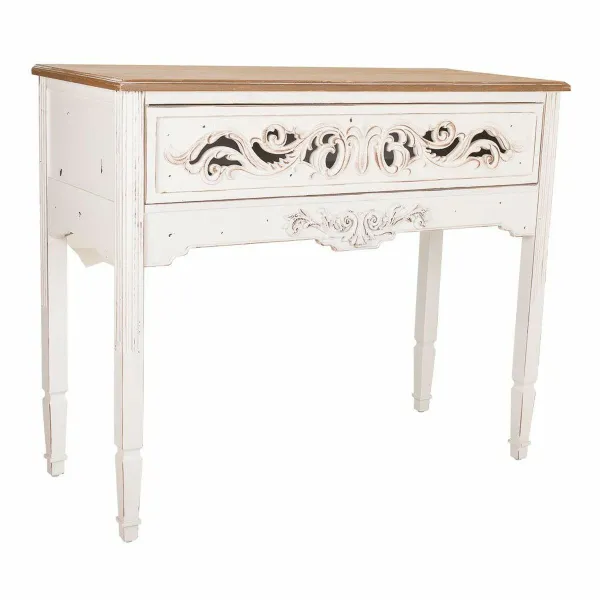Vestibila galds ar atvilktnēm Alexandra House Living Balts 46 x 90 x 110 cm