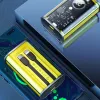 WEKOME WP-345 Vanguard Series - Power bank 10000 mAh Fast Charging with built-in USB-C & Lightning PD 20W cable + QC 22.5W (Yell
