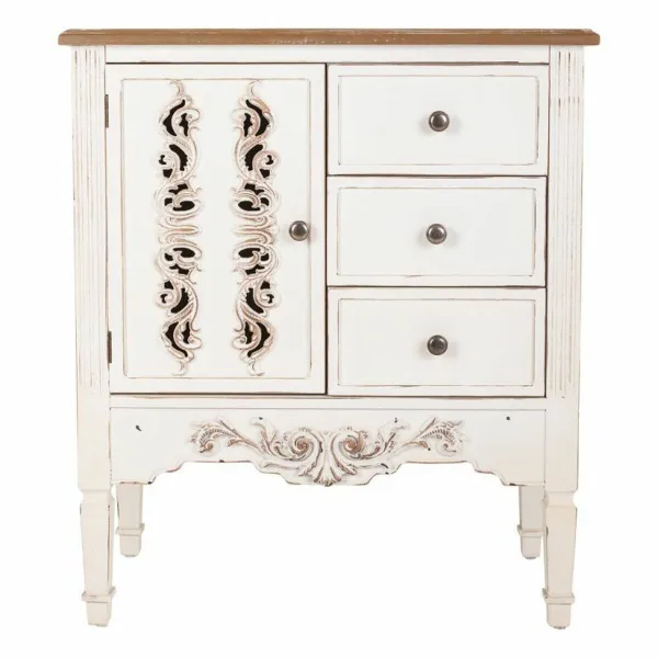 Vestibila galds ar atvilktnēm Alexandra House Living Balts 36 x 80 x 70 cm