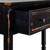 Hall Table with Drawers Alexandra House Living Black 38 x 82 x 112 cm