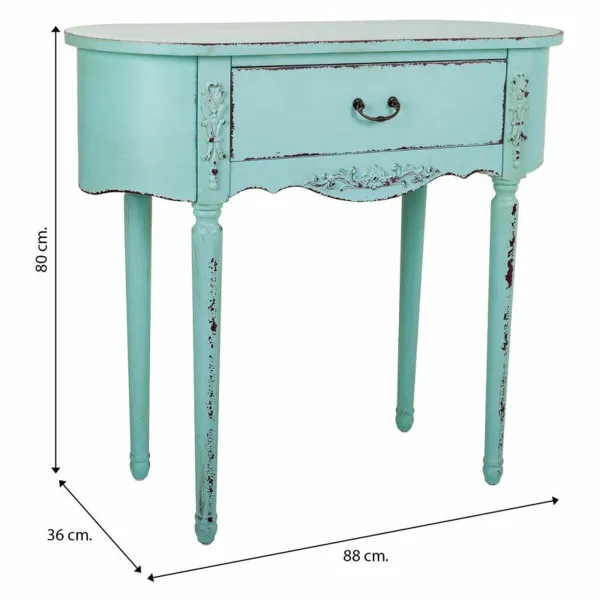 Hall Table with Drawers Alexandra House Living Blue 36 x 80 x 88 cm
