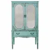 Spintelė Alexandra House Living Mėlyna stiklas Eglės mediena Medžio MDF 42 x 140 x 80 cm
