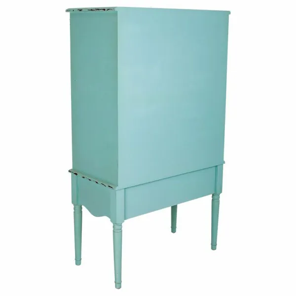 Spintelė Alexandra House Living Mėlyna stiklas Eglės mediena Medžio MDF 42 x 140 x 80 cm