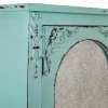 Spintelė Alexandra House Living Mėlyna stiklas Eglės mediena Medžio MDF 42 x 140 x 80 cm