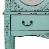 Spintelė Alexandra House Living Mėlyna stiklas Eglės mediena Medžio MDF 42 x 140 x 80 cm