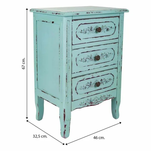 Nightstand Alexandra House Living Blue 32 x 67 x 46 cm