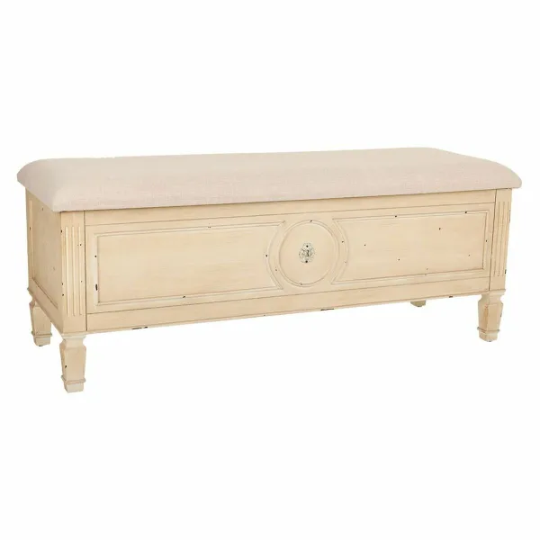 Bench Alexandra House Living Beige Sponge Fir wood 43 x 48 x 120 cm