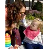 BUILT Mess Mate Set of 2 baby bib (Baby Pink Mini Dots)