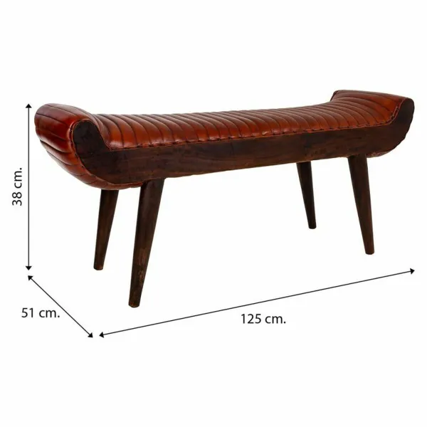 Soliņš Alexandra House Living Āda Mango koks 51 x 38 x 125 cm