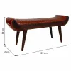 Soliņš Alexandra House Living Āda Mango koks 51 x 38 x 125 cm