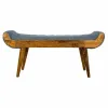 Скамья Alexandra House Living Холст Древесина манго 51 x 38 x 125 cm