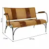 Suoliukas Alexandra House Living Oda Geležis Mango mediena 71 x 76 x 127 cm
