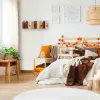 Wall mounted coat hanger Alexandra House Living Iron Mango wood Houses 10 x 25 x 81 cm