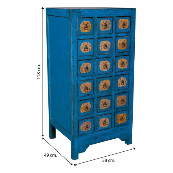 Chest of drawers Alexandra House Living Blue Elm wood 49 x 118 x 58 cm