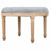 Taburete Alexandra House Living Pelēks Gumija Koks 70 x 47 x 70 cm