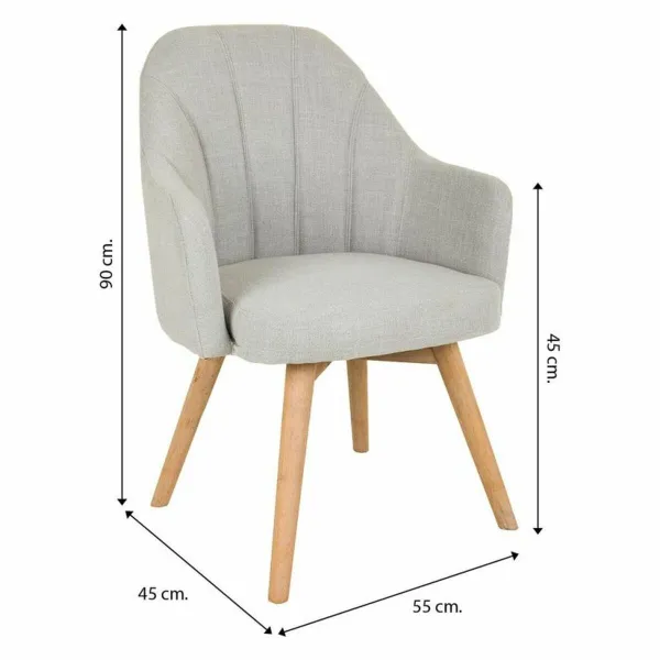 Valgomojo kėdė Alexandra House Living Pilka 100 % poliesteris 45 x 90 x 55 cm