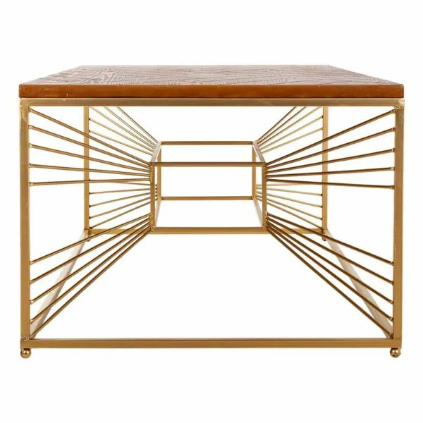 Centrālais galds Alexandra House Living Zelts Dabisks Dzelzs Egles koksne Koks MDF 70 x 50 x 130 cm