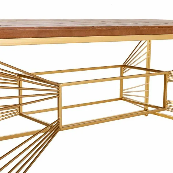 Centrālais galds Alexandra House Living Zelts Dabisks Dzelzs Egles koksne Koks MDF 70 x 50 x 130 cm