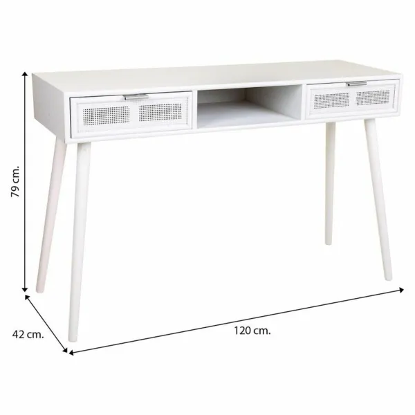 Stalas su stalčiais Alexandra House Living Sidabras 42 x 79 x 120 cm