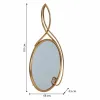 Sieninis veidrodis Alexandra House Living Auksinis 101 x 4 x 68 cm Apskritimai