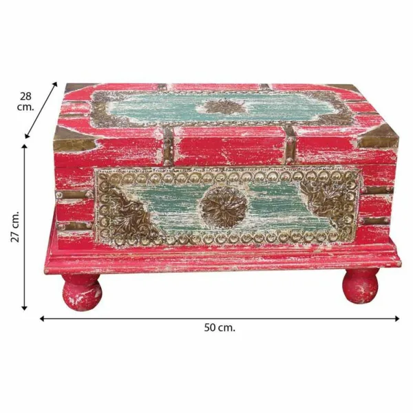 Pūra lāde Alexandra House Living Sarkans Mango koks 28 x 27 x 50 cm Tradicionālais stils