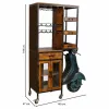 Plaukti Alexandra House Living Metāls Mango koks 67 x 194 x 140 cm pudeļu statīvs Motocikls