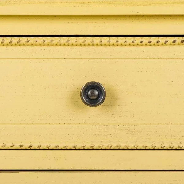 Nightstand Alexandra House Living Yellow 36 x 72 x 45 cm
