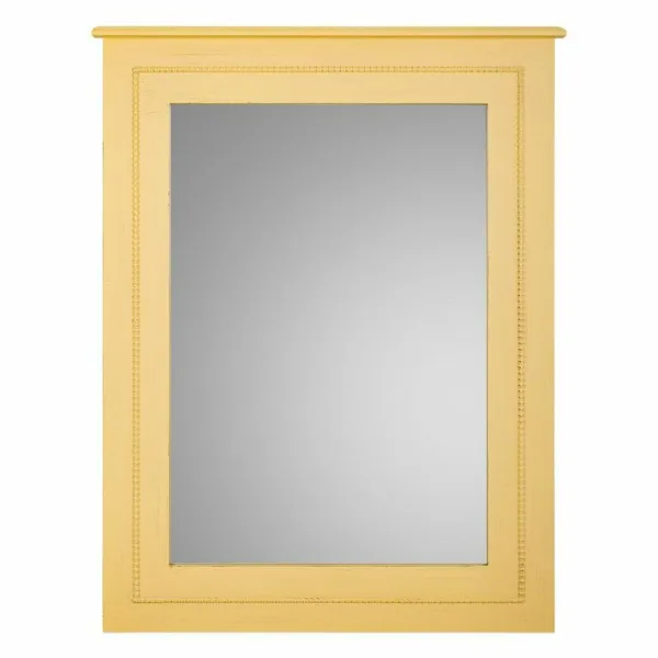 Sieninis veidrodis Alexandra House Living Geltona 3 x 90 x 70 cm Stačiakampis