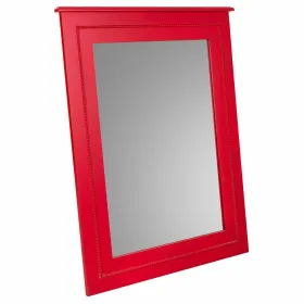 Настенное зеркало Alexandra House Living Красный 3 x 90 x 70 cm Прямоугольный