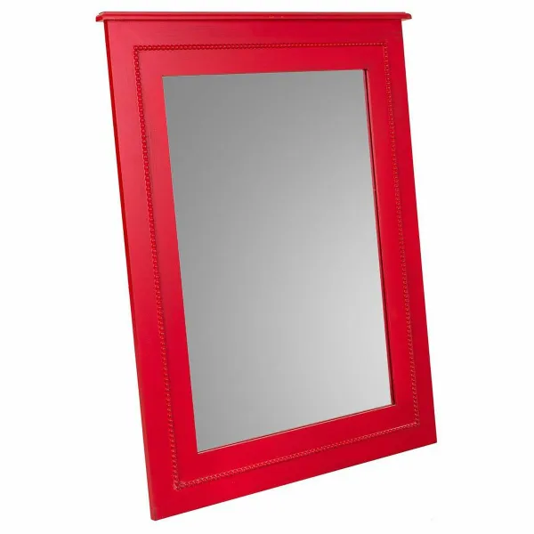 Sieninis veidrodis Alexandra House Living Raudona 3 x 90 x 70 cm Stačiakampis