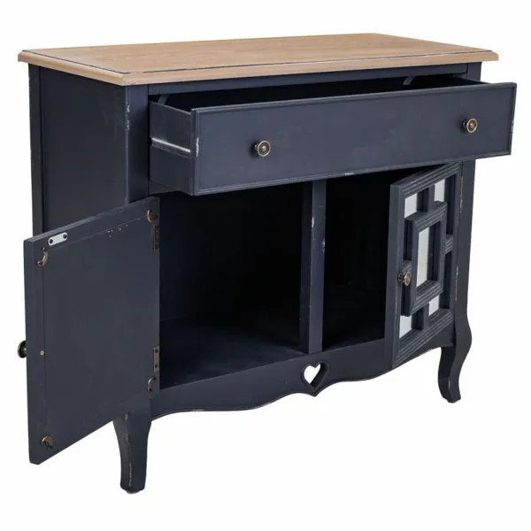 Stalas su stalčiais Alexandra House Living Juoda 36 x 72 x 83 cm