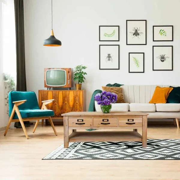 Centrālais galds Alexandra House Living Brūns Egles koksne Koks MDF 66 x 48 x 120 cm