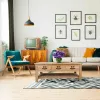Centrinis stalas Alexandra House Living Ruda Eglės mediena Medžio MDF 66 x 48 x 120 cm