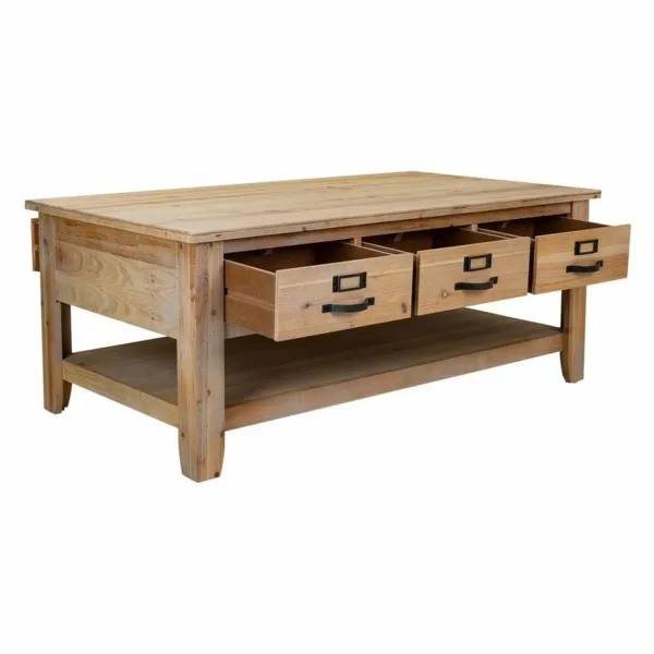 Centrālais galds Alexandra House Living Brūns Egles koksne Koks MDF 66 x 48 x 120 cm