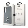 Karl Lagerfeld Saffiano Karl & Choupette Metal Pin - Samsung Galaxy S24+ Case (grey)