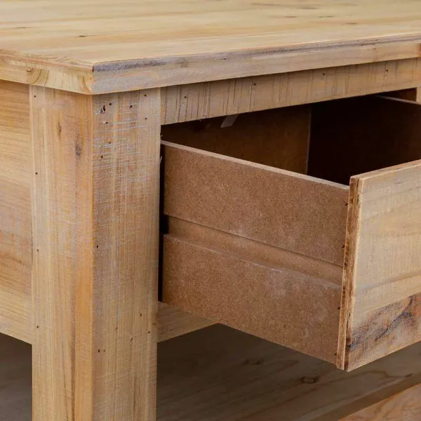 Centrinis stalas Alexandra House Living Ruda Eglės mediena Medžio MDF 66 x 48 x 120 cm