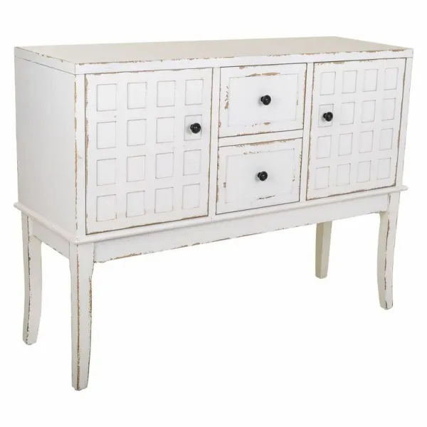 Hall Table with Drawers Alexandra House Living White 36 x 82 x 108 cm