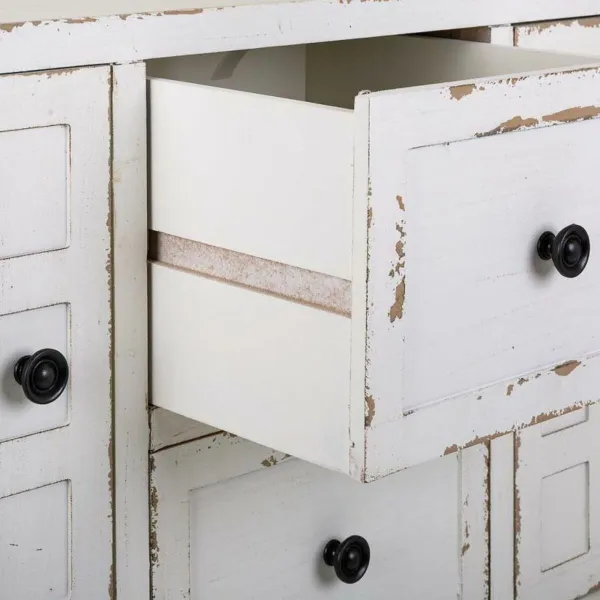 Hall Table with Drawers Alexandra House Living White 36 x 82 x 108 cm