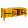 Daugiafunkcinė komoda Alexandra House Living Geltona Eglės mediena Medžio MDF 40 x 50 x 120 cm