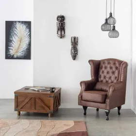 atzveltnes krēsls Alexandra House Living Melns 84 x 86 x 84 cm Mākslīga Āda
